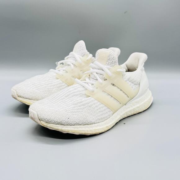 Adidas Shoes Mens 6.5 White Ultraboost 3.0 Primeknit Running Athletic Sneakers